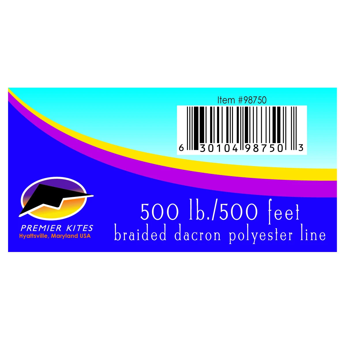 500 Lb./500 Ft. Braided Polyester Kite Line/Tube 3 500 Lb./500 Ft. Braided Polyester Kite Line/Tube