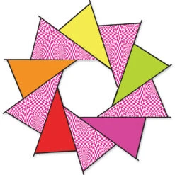 40 In. F-Stop Spinner For Kites And Line - Hot Op-Art