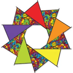 40 In. F-Stop Spinner For Kites And Line - Rainbow Orbit