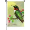 12 In. Flag - Hummingbird And Apple Buds -Kite And Flag Shop media 1bfd6a20 e4d9 44d8 a52e b420a69359e8